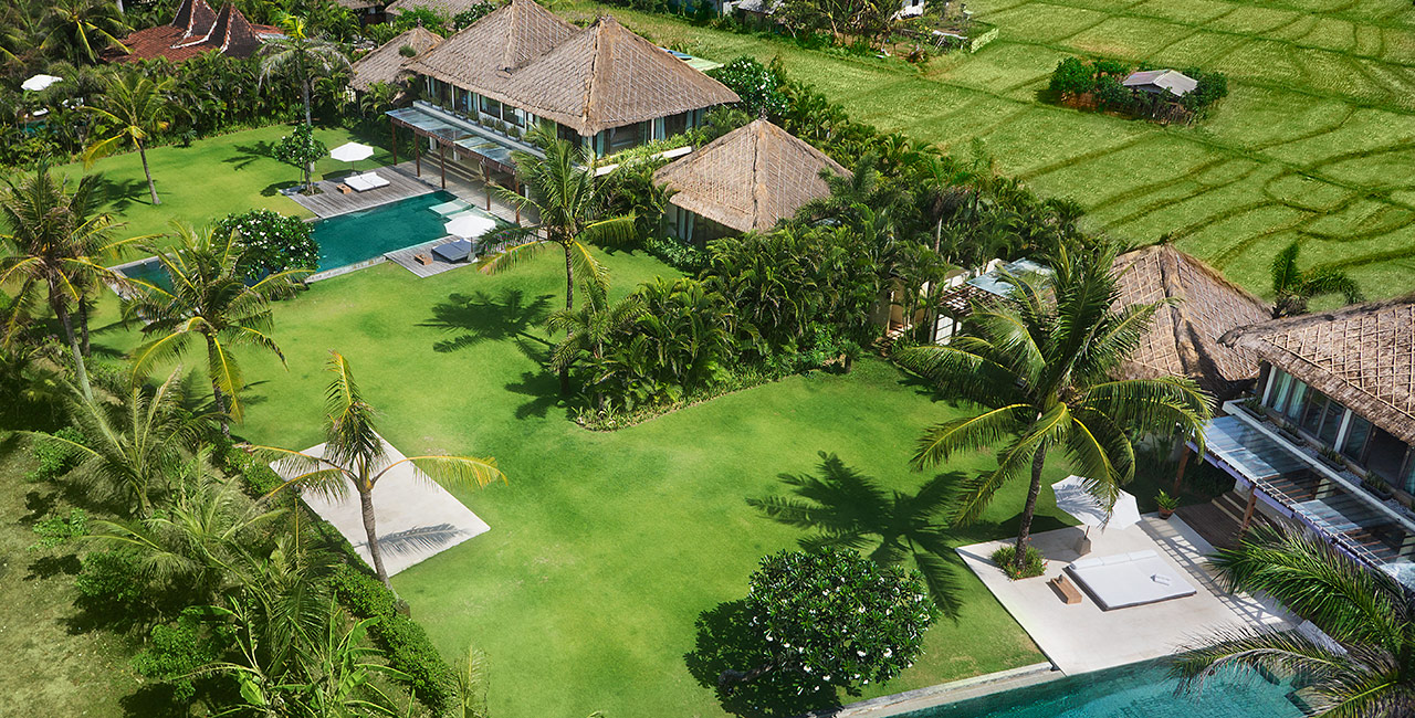 The estate — aerial view, as it stands today